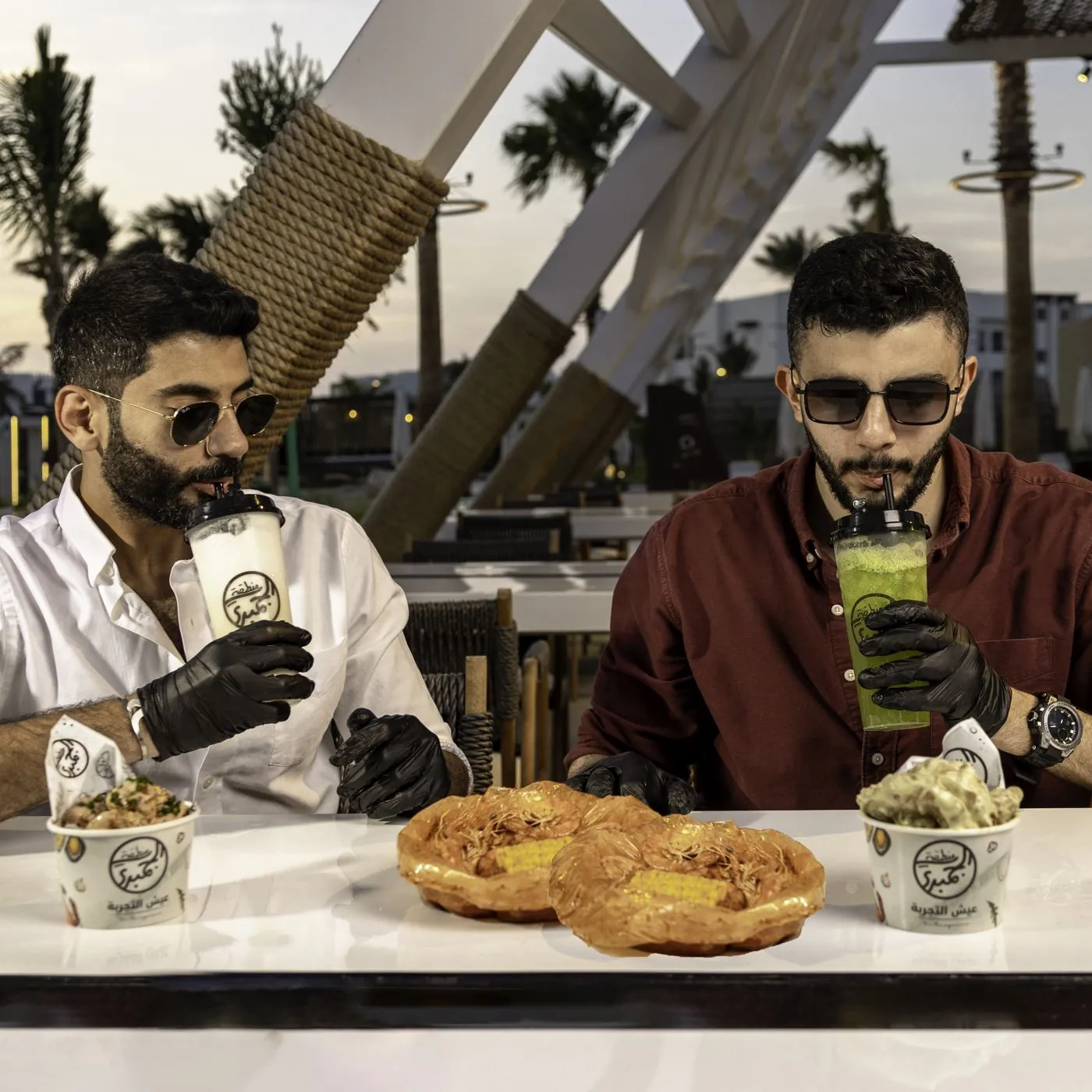 Social content shoot on the Jeddah coast